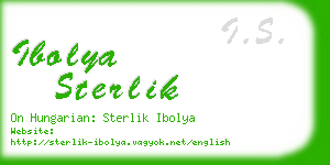 ibolya sterlik business card